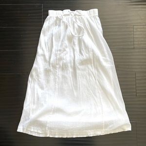 J.CREW Cotton Elastic Waist Midi Skirt